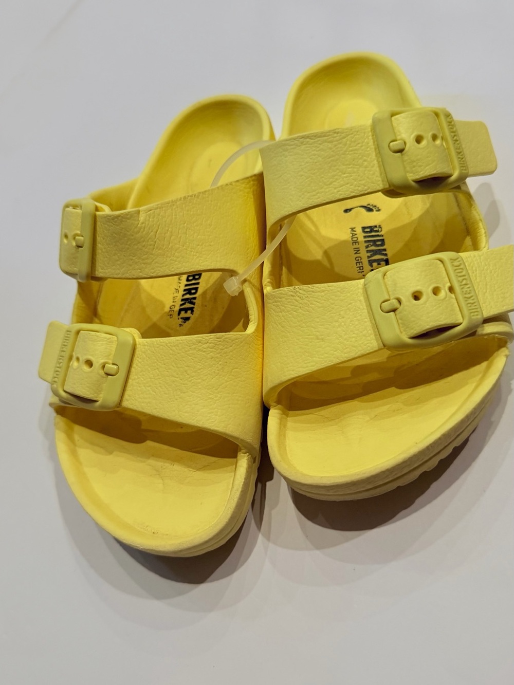 Birkenstock Kids Yellow Double-Buckle EVA Sandals